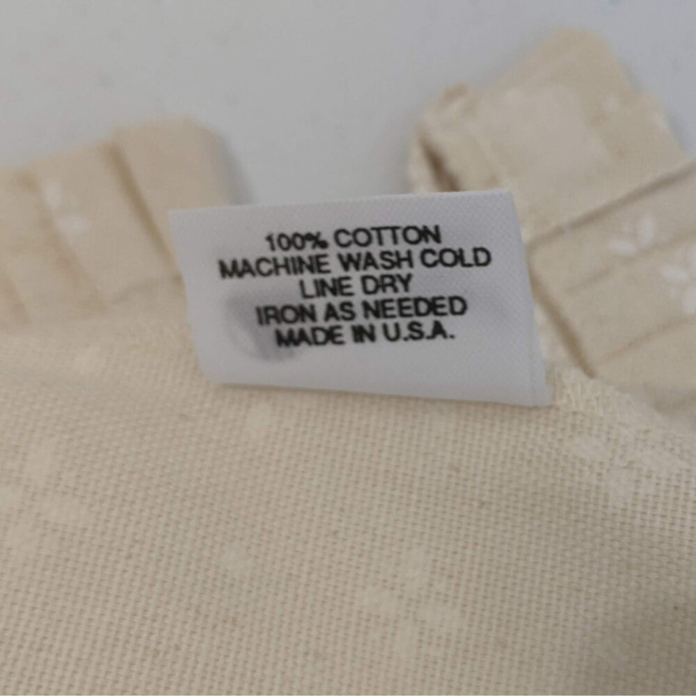 New Longaberger SM Small Key Fabric Liner in Natural Cream Tan White Print NWT - Picture 7 of 7